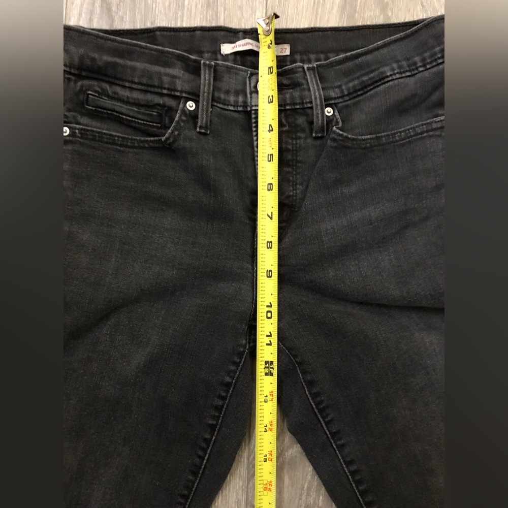 Levi’s 311 shaping skinny jeans denim pants stone washed black 27 - Picture 8 of 11